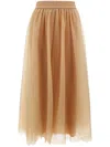 Fabiana Filippi Woman Midi Skirt Marigold Size 4 Polyamide, Metal, Polyester, Elastane In Cipria