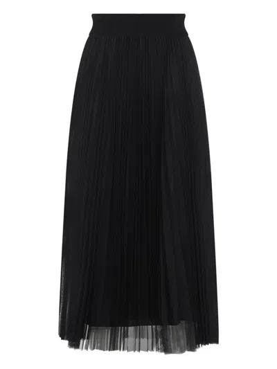 FABIANA FILIPPI TULLE PLEATED MIDI SKIRT