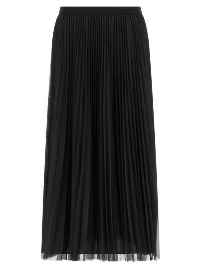 Fabiana Filippi Tulle Pleated Skirt In Black