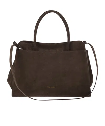 Fabiana Filippi Turnlock Shoulder Bag In Brown