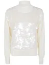 Fabiana Filippi Sequin-embellished Turtleneck Sweater In Gray