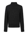 Fabiana Filippi Sequin-embellished Turtleneck Sweater In Black