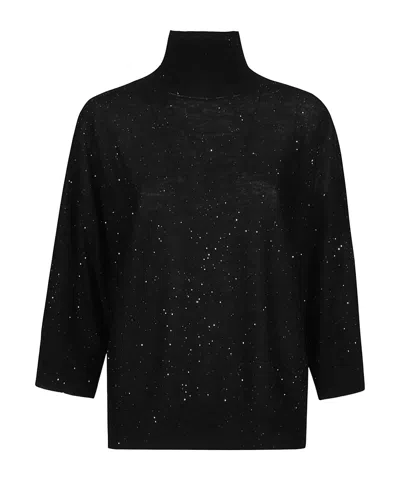 Fabiana Filippi Turtle Neck Sweater In Black