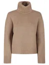 Fabiana Filippi Turtle Neck Sweater In Brown