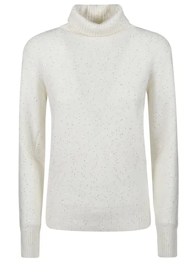 Fabiana Filippi Turtle Neck Sweater In White