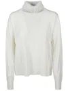 Fabiana Filippi Turtle Neck Sweater In Rafia