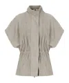 Fabiana Filippi Grey Suede Leather Vest