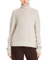 Fabiana Filippi Patterned Woven Roll-neck Rib Trim Sweater In Medium Green