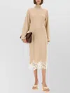Fabiana Filippi Knit Dress With Lace Hemline