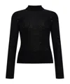 Fabiana Filippi Turtleneck Long Sleeve Sweater In Black
