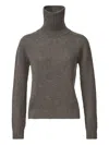 Fabiana Filippi Turtleneck Long-sleeve Sweater In Gray