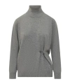 Fabiana Filippi Turtleneck Long-sleeved Sweater In Gray
