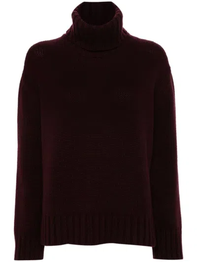 FABIANA FILIPPI TURTLENECK LONG SWEATER,MAD214F111.N128 3042 BORDEAUX