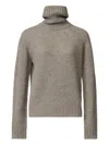 Fabiana Filippi Turtleneck Ribbed-knit Sweater In Gray