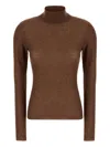 Fabiana Filippi Turtleneck Sequin-embellished Sweater In Brown