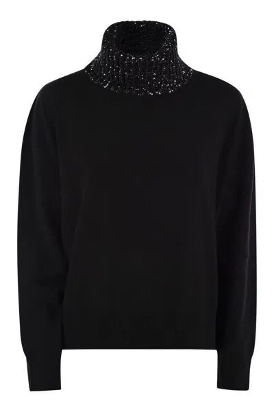 Fabiana Filippi Turtleneck Sweater In Black
