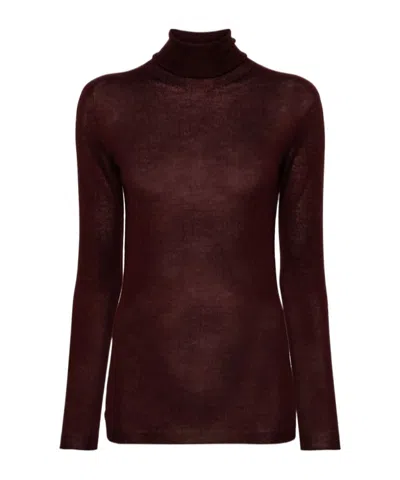 Fabiana Filippi Turtleneck Sweater In Brown