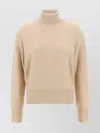 Fabiana Filippi Sequin Turtleneck Sweater Sweaters And Cardigans Beige In Neutral