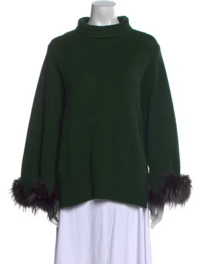 Pre-owned Fabiana Filippi Turtleneck Sweater In Green