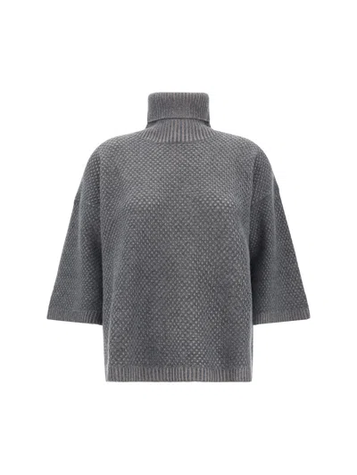 Fabiana Filippi Turtleneck Sweater In Grey