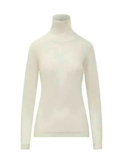 Fabiana Filippi Turtleneck Sweater In Beige