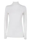 Fabiana Filippi Refined Turtleneck Sweater In Cashmere-silk Blend In White