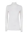 Fabiana Filippi Refined Turtleneck Sweater In Cashmere-silk Blend In White