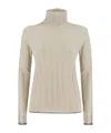 Fabiana Filippi Lurex Sweater Sweaters And Cardigans Gold In Neutral