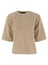 Fabiana Filippi Tweed-effect Yarn Crew-neck T-shirt