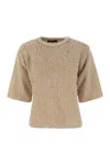 Fabiana Filippi Tweed-effect Yarn Crew-neck T-shirt In Multi