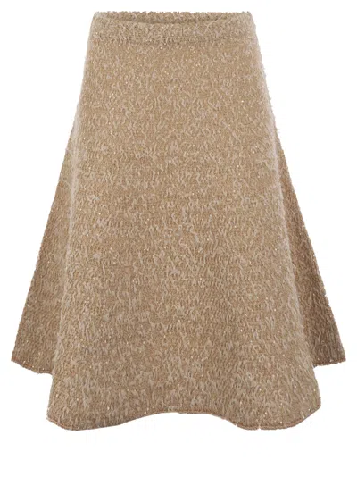 FABIANA FILIPPI FABIANA FILIPPI TWEED EFFECT FLARED SKIRT
