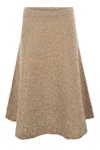 Fabiana Filippi Tweed Effect Flared Skirt In Brown