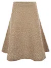 Fabiana Filippi Tweed Effect Flared Skirt In Beige