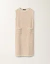 Fabiana Filippi Tweed-effect Mini Dress In Pink