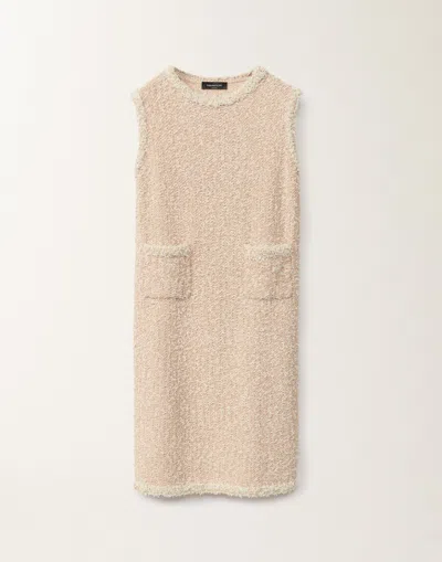 Fabiana Filippi Tweed-effect Mini Dress In Pink