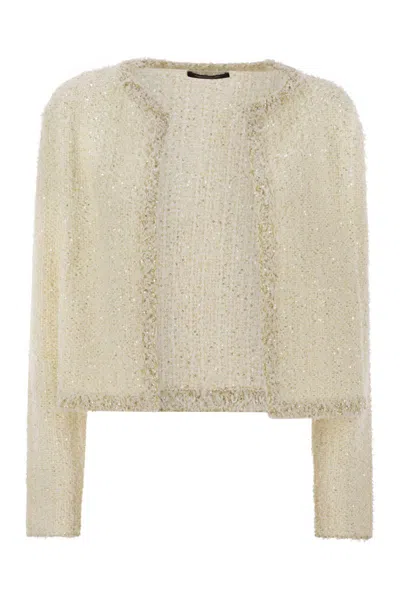 FABIANA FILIPPI FABIANA FILIPPI TWEED-EFFECT YARN CARDIGAN