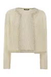 Fabiana Filippi Women's Tweed-effect Yarn Cardigan In Beige