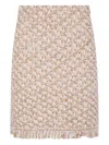 Fabiana Filippi Bicolor Tweed Boucle Mini Skirt In Brown