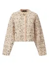 Fabiana Filippi Tweed Gold-button Jacket In Neutral