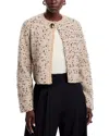 Fabiana Filippi Frayed Knot Donegal Tweed Jacket In Neutral