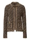 Fabiana Filippi Jacket In Tweed And Sequins In Black