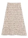 Fabiana Filippi Tweed Midi Skirt In Multi