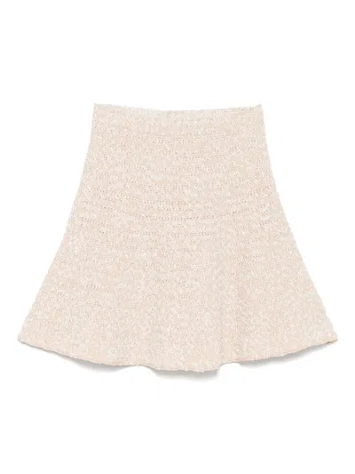 Fabiana Filippi Tweed Mini Skirt In Neutrals
