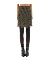 Fabiana Filippi Textured Tweed Skirt With Fringed Hemline In Black