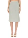 Fabiana Filippi Metallic-accented Cotton Blend Skirt In Green