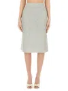 Fabiana Filippi Metallic-accented Cotton Blend Skirt In Green