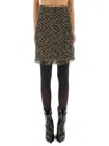 Fabiana Filippi High Waist Knee-length Textured Fringe Skirt In Multi