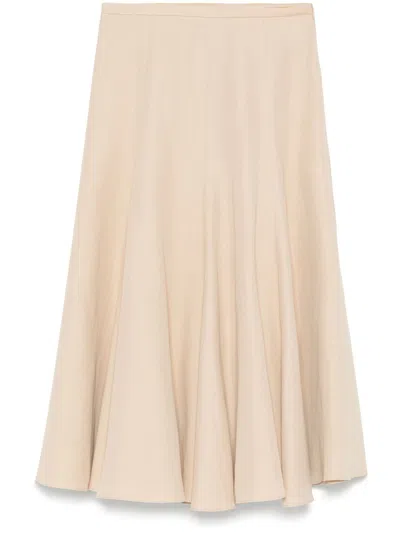 Fabiana Filippi Pleated A-line Skirt In Neutral