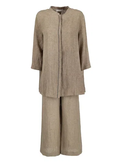 Pre-owned Fabiana Filippi Two-piece Linen Suit In Neutral