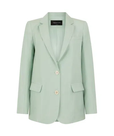 Fabiana Filippi Two-button Lyocell Blazer In Blue
